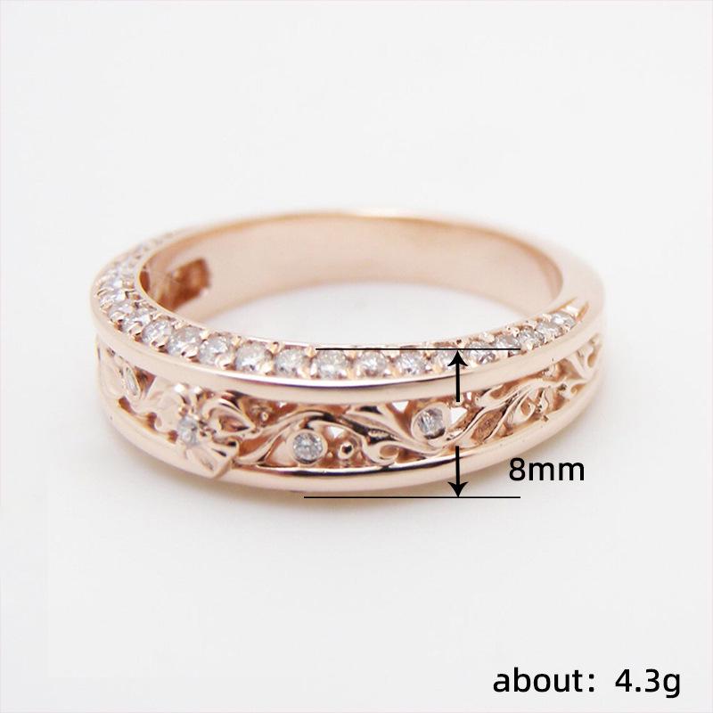 Cao Shi Elegant Micro-inlaid Ring: Perfect for Banquets, Evening Attire, or Wedding Proposals