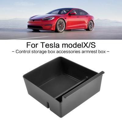 Für Tesla Model S Model X Plaid/Long Range Organizer-Schale für die Mittelkonsole Armlehne Mittelkonsolen-Aufbewahrungsbox