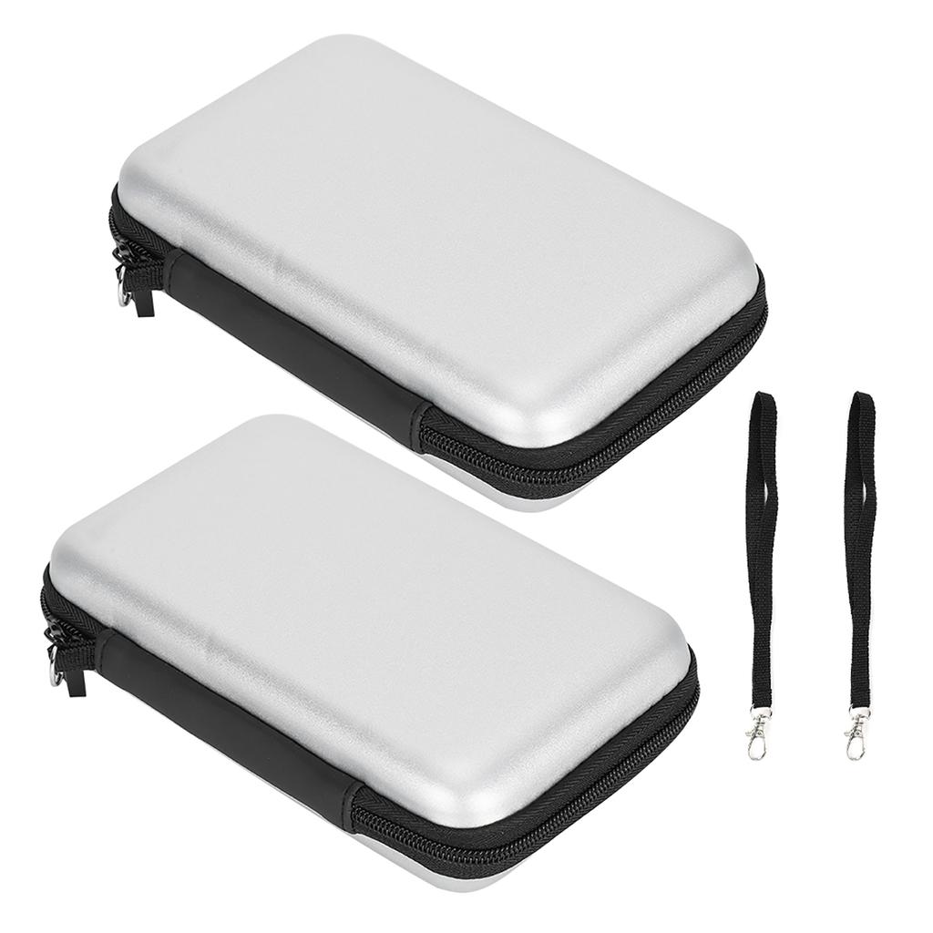 2Pcs Portable Storage Bag Carry Case EVA Protective Hard Bag for NDSILL 3DSXL