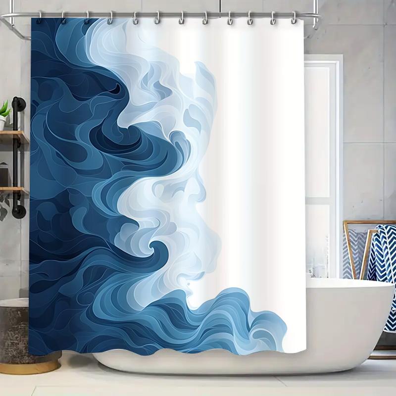 Элегантная красная цветочная шторка для душа Водостойкая Термостойкая Машинная стирка Непрозрачная 90X180cm(35x70in)