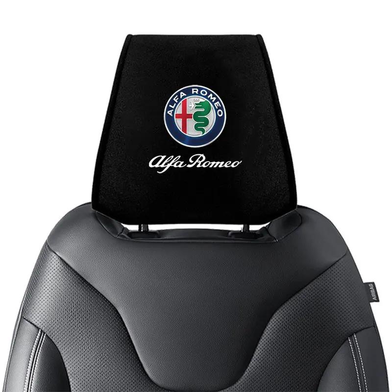 Car Stickers For Alfa Romeo Car Styling Headrest Cover Anti-dirty Seat Pillow Pad For Alfa Romeo STELVIO Giulia 159 Giulietta 14