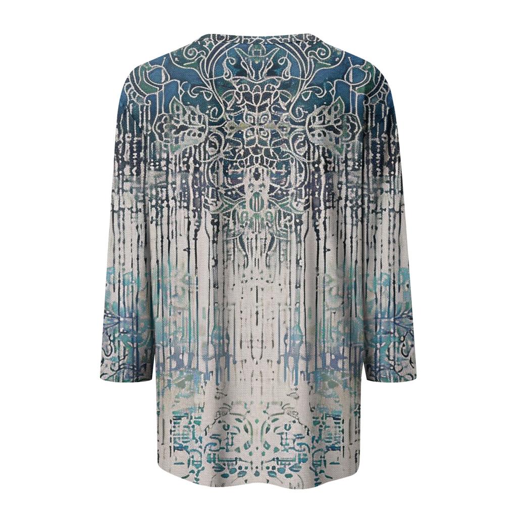 Damen 3/4-Ärmel Shirts Grafik-T-Shirts Shirts Lässige Basic-Tops Pullover