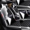 5-Seats PU Leather Car Seat Covers Full Set Universal Front Rear Seat Cushion Anti-scratch Protection Four Seasons