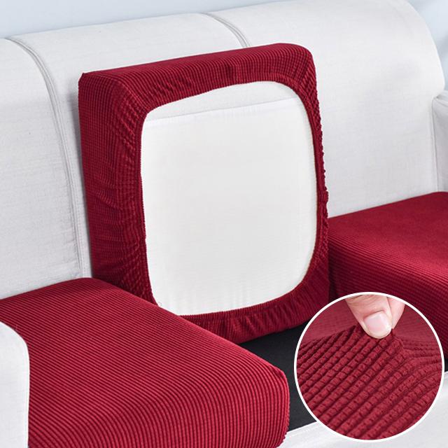 Jacquard Sofa Cushion Cover For Living Room Washable Removable Polar Fleece Elastic Sofa Cover L Shape Corner Armchair Slipcover