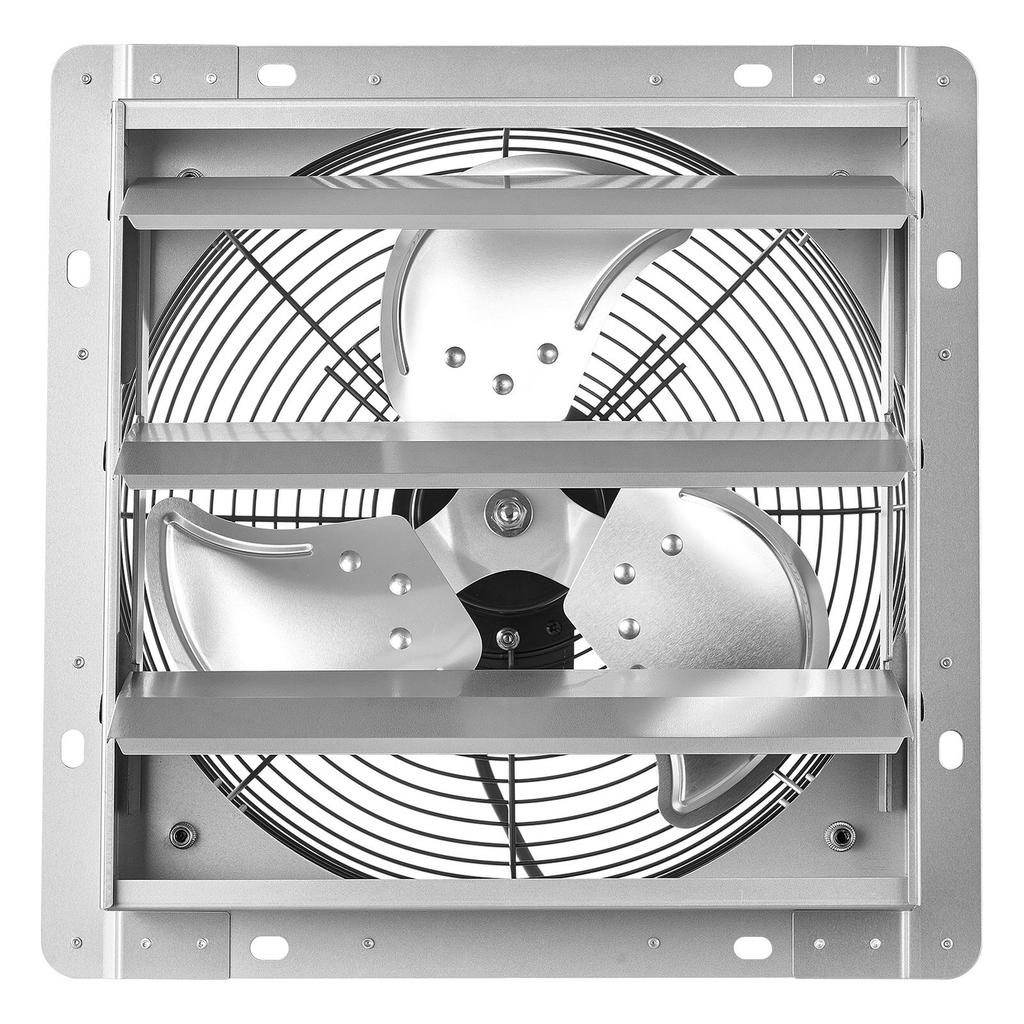 Ventilador de Extracción con Persiana de 312 mm Montado en Pared 1250 CFM Persianas Automáticas, Carcasa Robusta de Acero, Bajo Ruido, Motor de CA, Ventilación y Refrigeración para Ático,