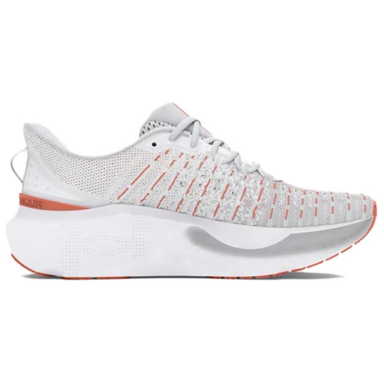Under Armour HOVR Infinite Elite Halo Grey Flare Orange Men Sneakers White 3027189-104