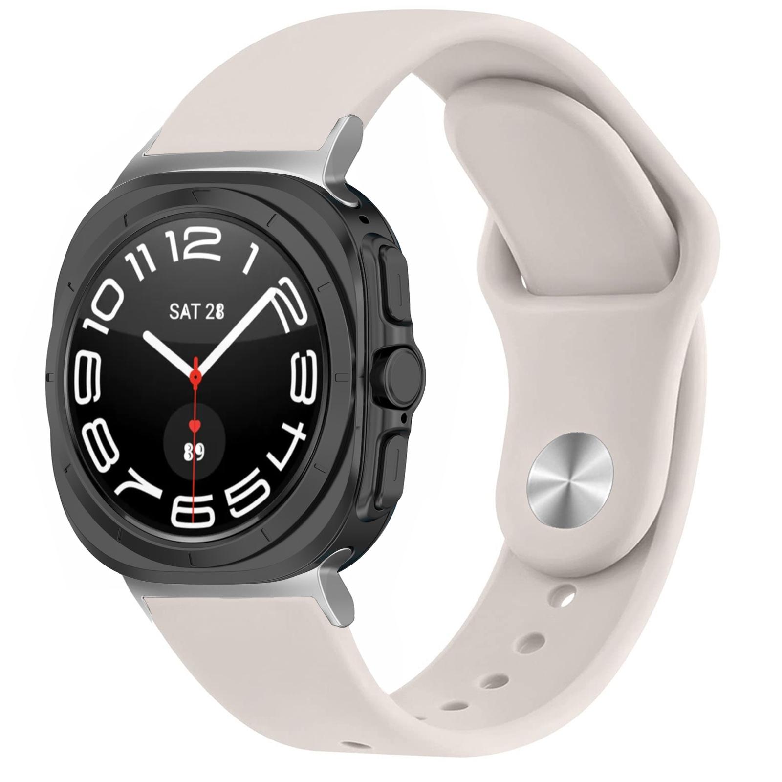 Спортивный силиконовый ремешок для Samsung Galaxy watch 7 ultra Ремешок 47 мм Аксессуары correa Браслет galaxy watch 7 FE 44 мм 40 мм 40 ремешок Galaxy 7 Ultra 47mm