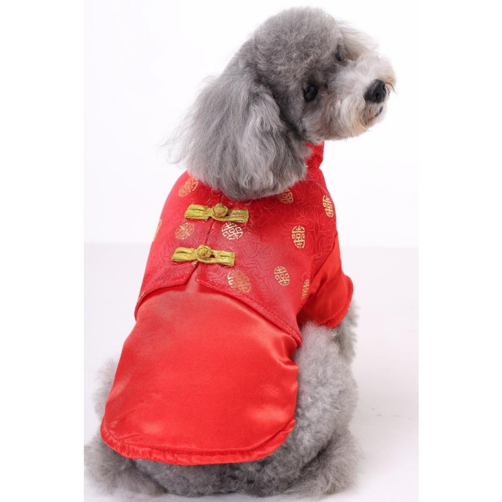 Tang suit pet clothes new Chinese groom wedding clothes cat dog universal wedding festive pet clothes