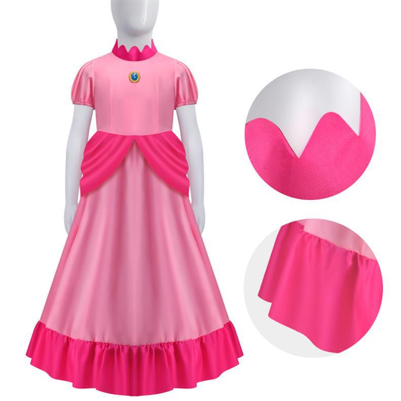 Costume da Cosplay di Principessa Peach per Halloween - Super Mario Bros