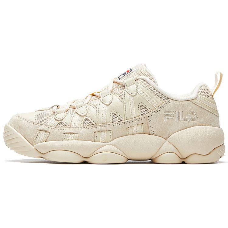 Fila Spaghetti Low Synthetic Leather Sports Casual Low-Top Retro Basketball Shoes Men Sneaker Beige F12M931232FAG