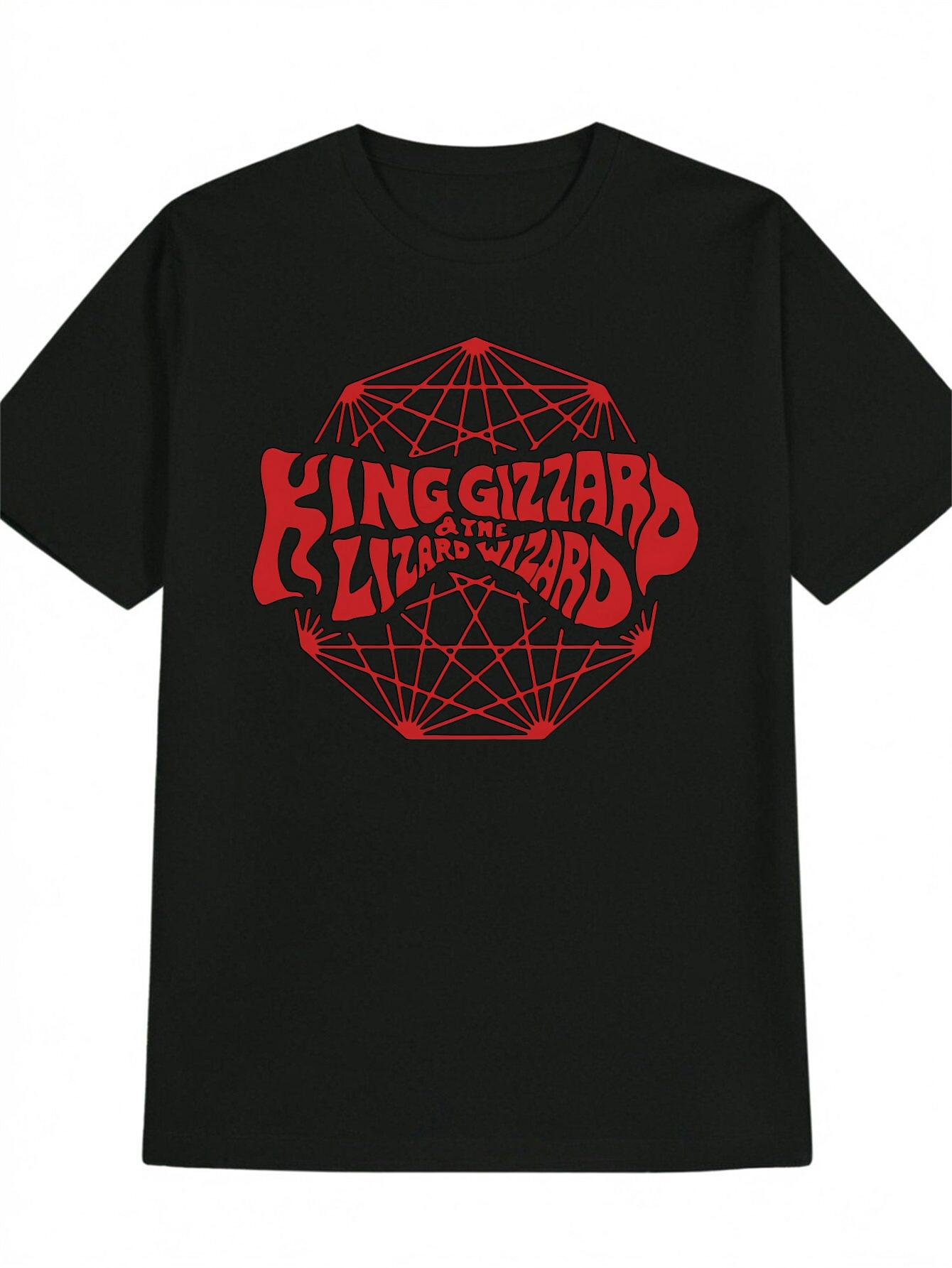 Casual Red KING GIZZARD Graphic T-shirt - Bold KING GIZZARD Print XXXL