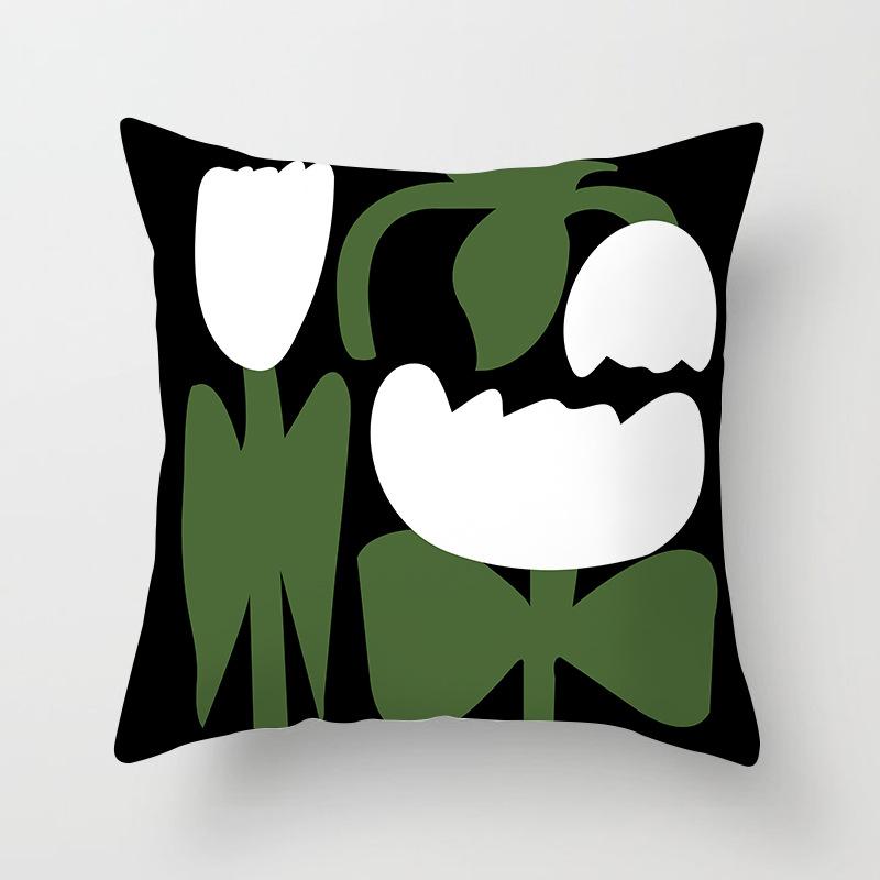 

Скандинавский стиль Инс Маленькая свежая наволочка Абстрактный Растение Цветок Пейзаж Закат Автомобиль Диван Подушка Подушка Чехол 45 * 45Cm without pillow core