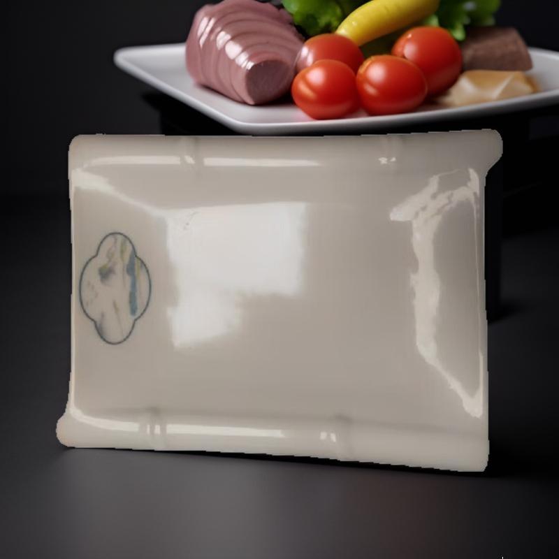 Tai Shun Ceramic Rectangular Deep Dish Plate, 10-inch