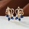 1Pc Fashion Earrings, with Synthetic Zircon Earrings Buckle, Multi-functional Fashion Flower Earrings