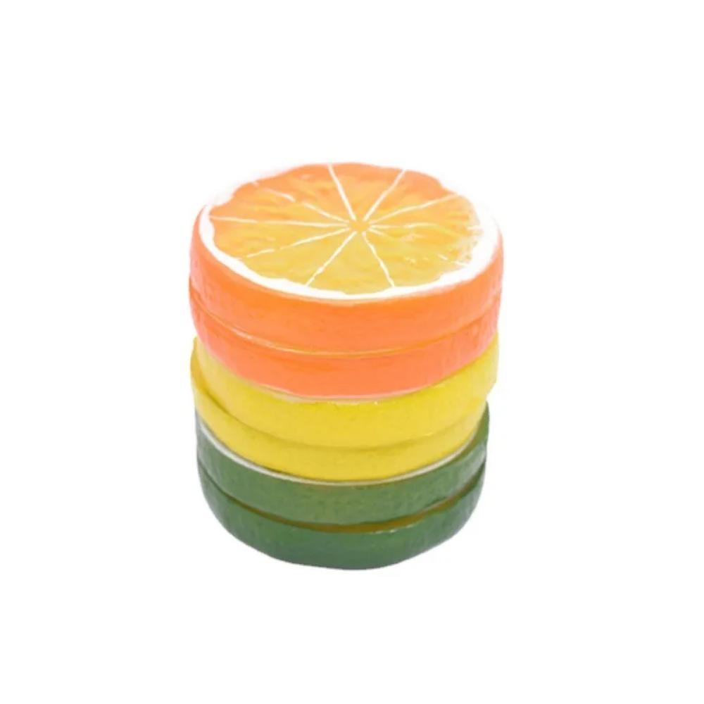 6 Artificial Lemon Slices Blocks Props Simulation Fake Fruit Realistic Model Party Home Kitchen Restaurant Christmas Decoration