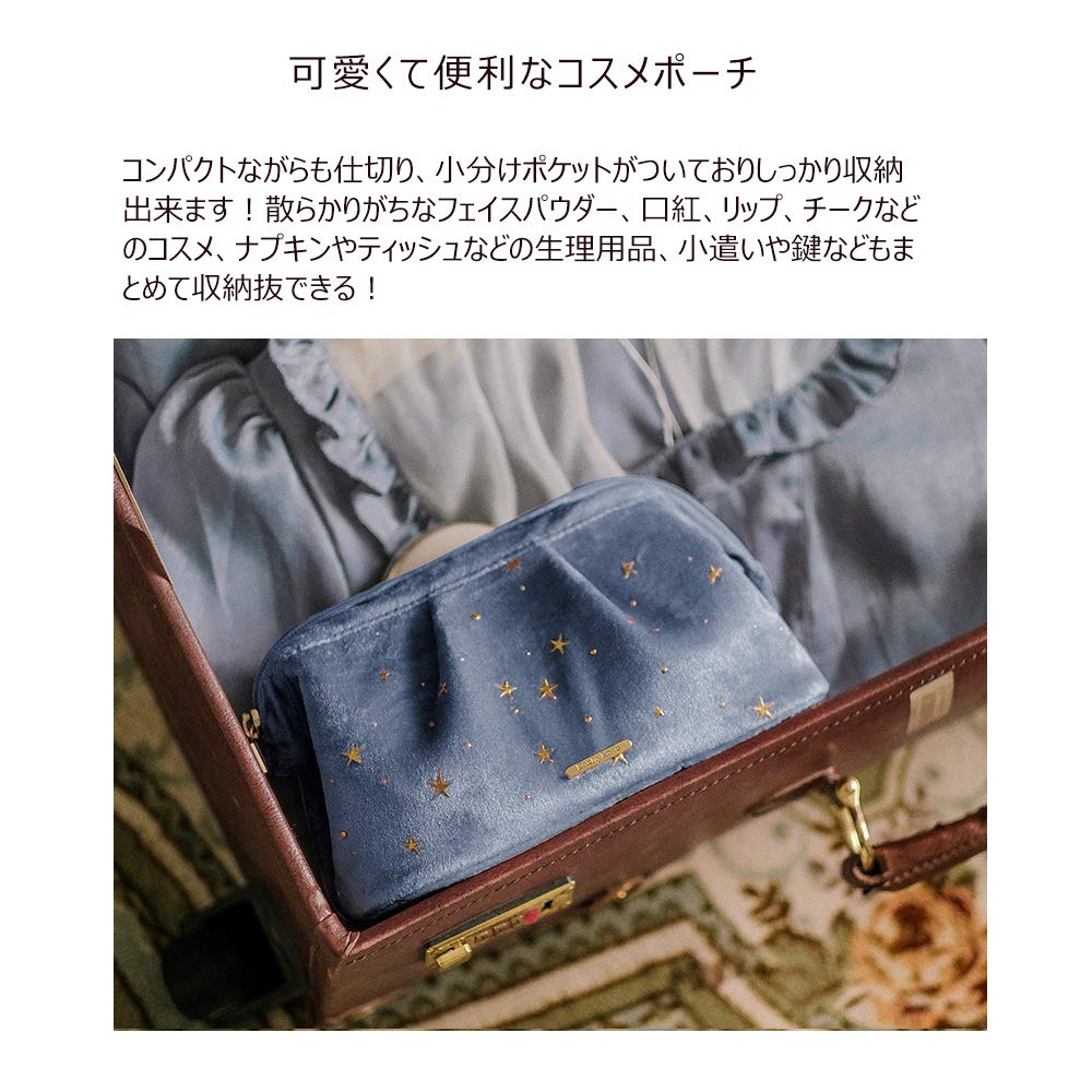 NEOVIVA Large Capacity Makeup Travel Makeup Cosmetic Convenient To Storage Small Item Blue Pouch, Bag, Waterproof, Lightweight, Case, Carry, Bag,