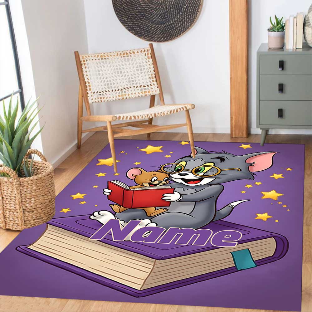 Warner Bros. Works Customize your name rug, office chair cushion, home bedroom living room gift.