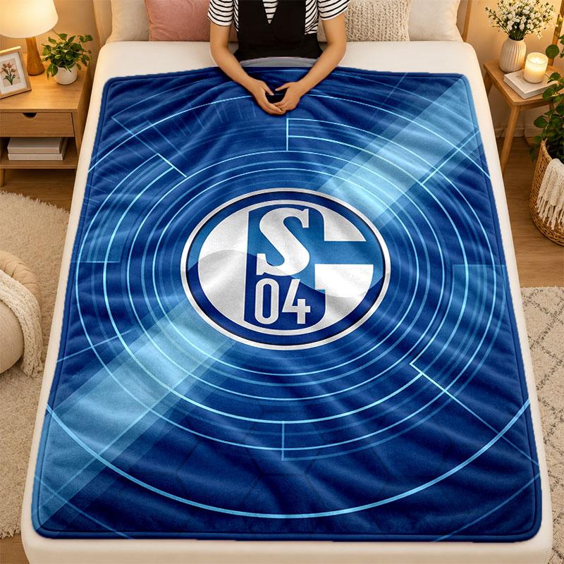 Flannel BlanketSchalke 04 Warm Soft Throw Blanket for Indoor Sofa Bed Living Room Use