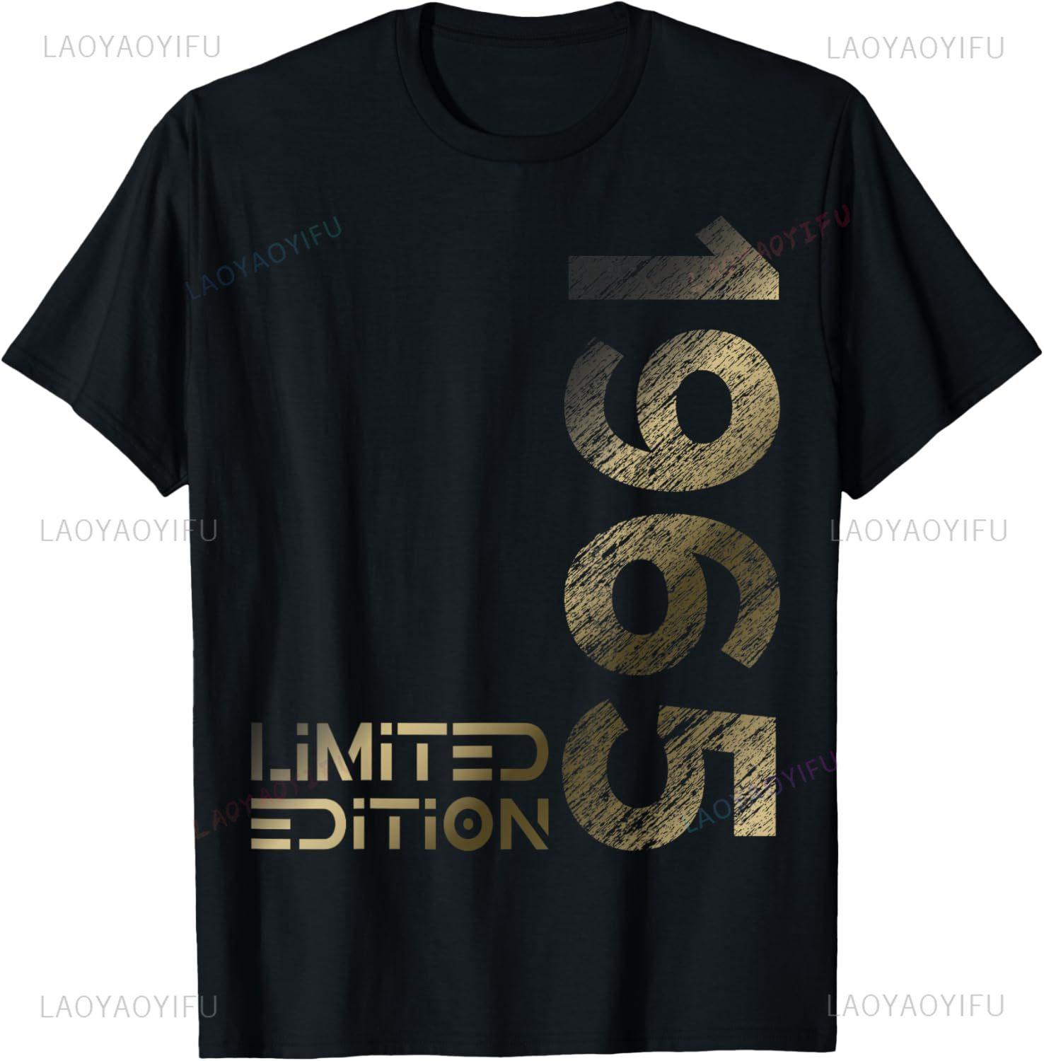 

60th Birthday 60 Years Old Man Woman Vintage 1965 T-Shirt Individuality Short Sleeve Casual Print on Demand Camisas 4XL