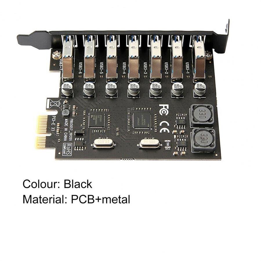 PCIE to USB3.0 Expansion Adapter Card 7Port PCIE Desktop Computer Expansion Card