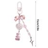 Bear Bowknot Bead Pendant Phone Charm Hangings Rope Sweet Phone Chain Strap Bag Decoration Lanyard Keychain Accessory