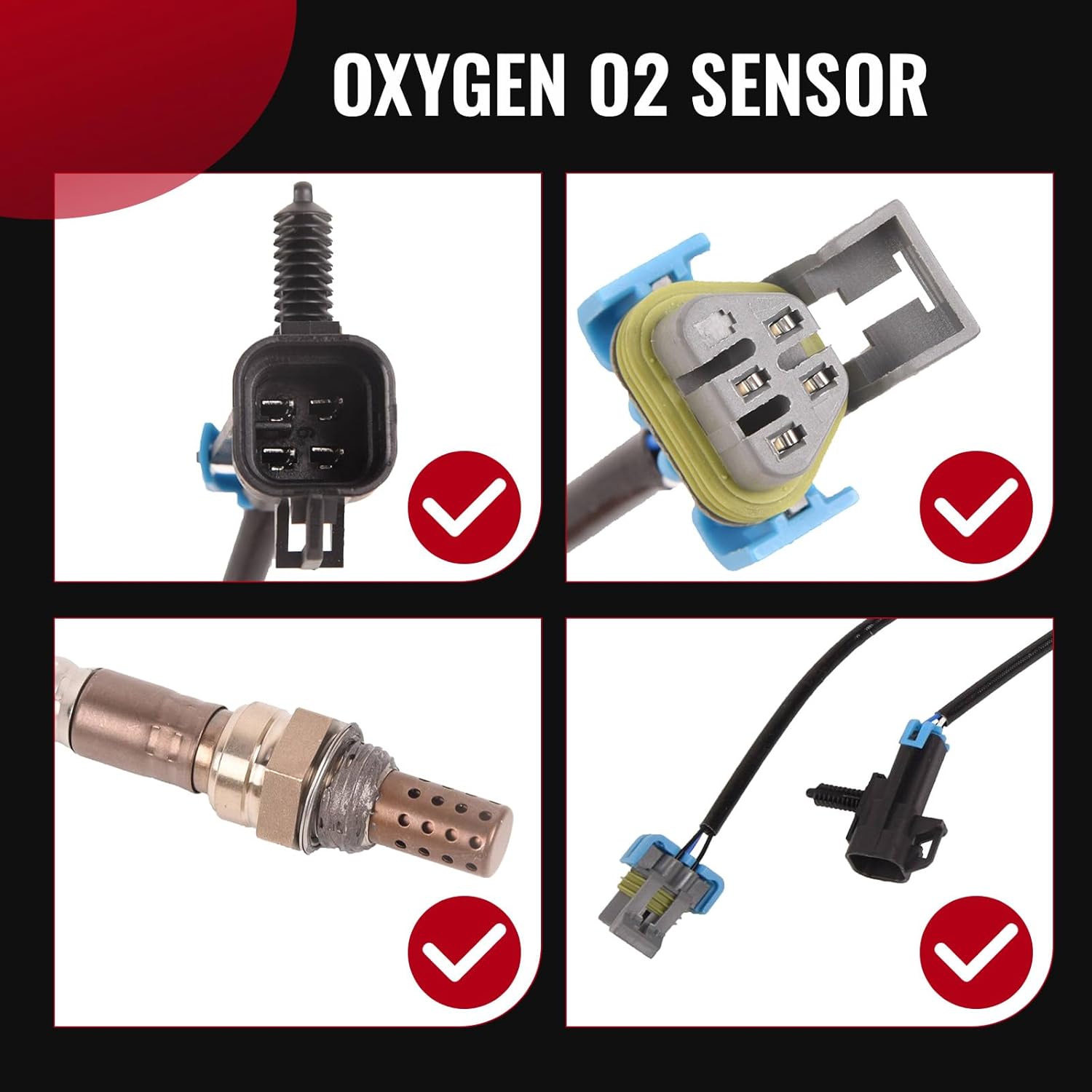 

TOPAZ 2 шт. Датчик кислорода O2 Верхний+Нижний по потоку Совместим с 2010-2014 GMC Terrain 2.4L Chevrolet 234-4242 234-4251
