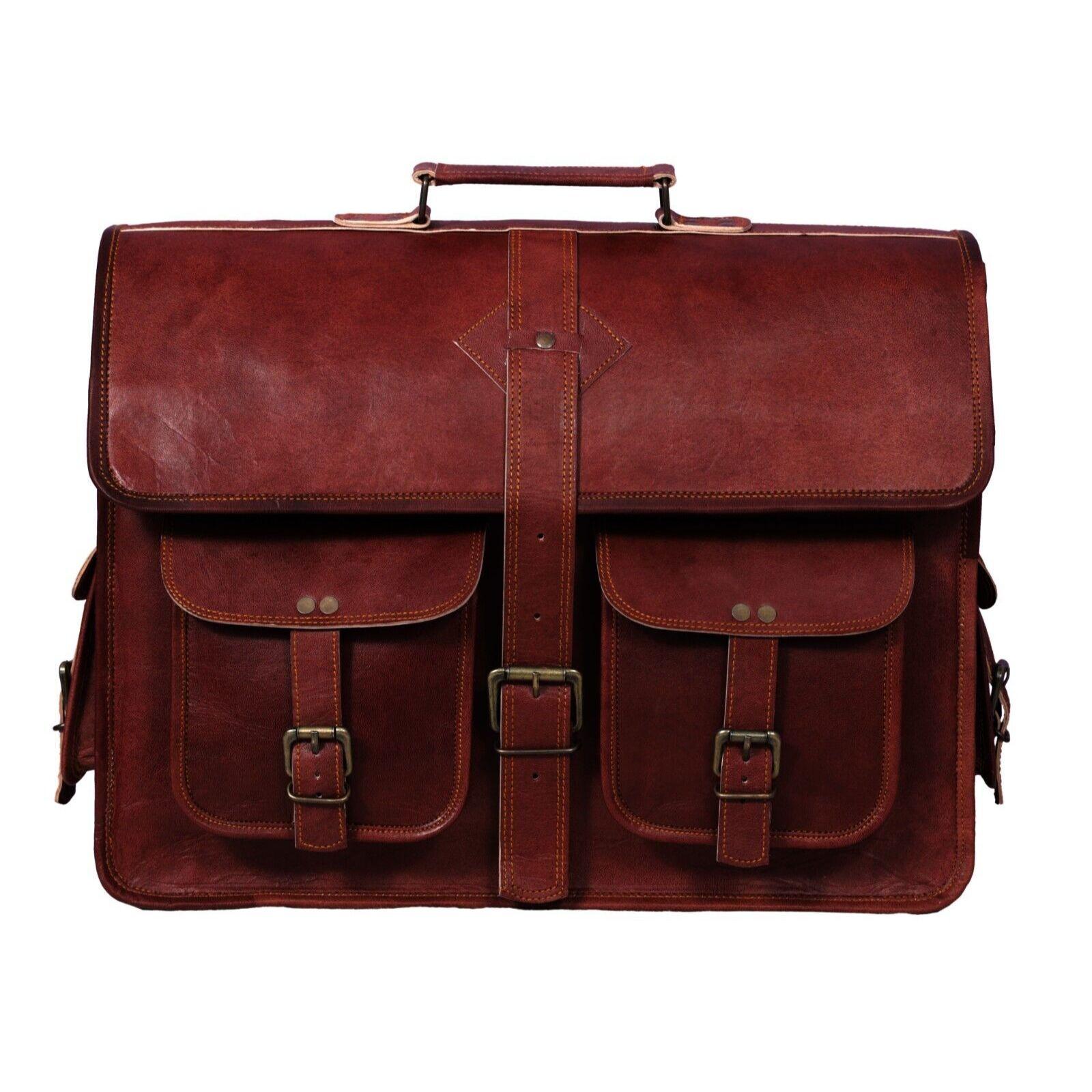 Женская винтажная коричневая сумка из натуральной кожи ручной работы — фото 3