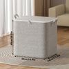 1pc Large Foldable Storage Box with Lid - Heavy-Duty Collapsible Non-Woven Fabric Chest Suitable for Under Bed,Wardrobe & Moving