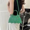 PU Leather Spider Web Shoulder Bag Bat Wing Halloween Crossbody Bag Funny Halloween Bag  Outdoor