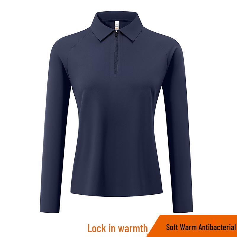 2025 Autumn/Winter Women's Long Sleeve Polo Shirt - Soft, Skin-Friendly, Moisture-Wicking, Heat-Retaining, and Warm-Locking Design