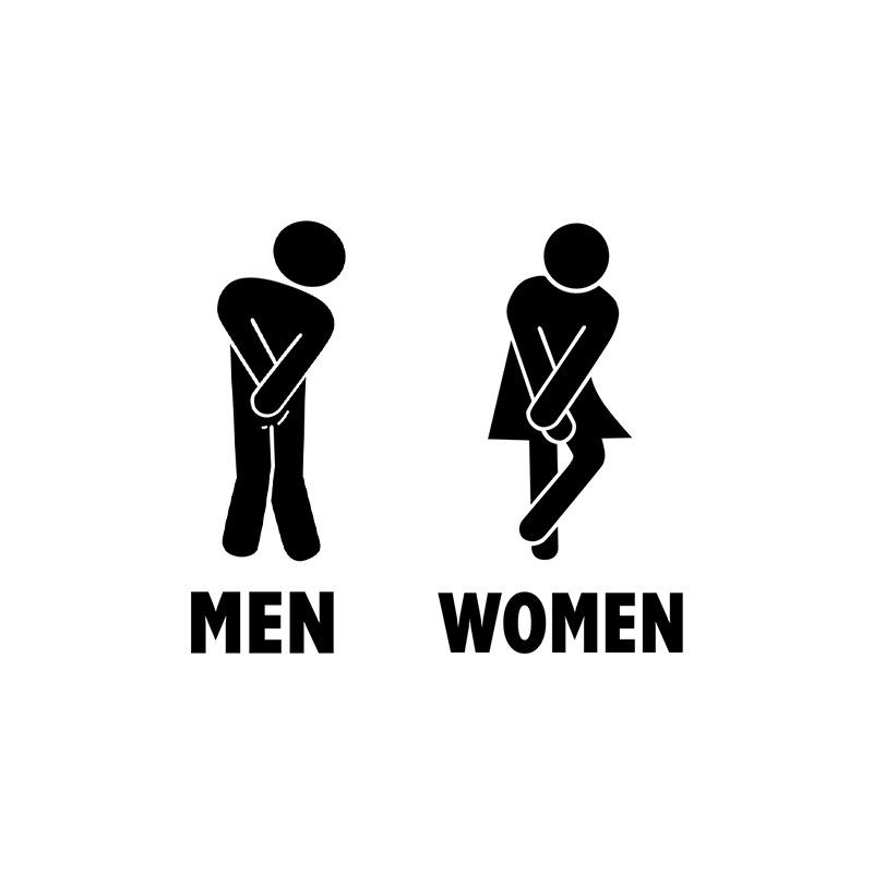 Lukang Waterproof Cartoon Restroom Door Sticker for Kindergarten Toilets