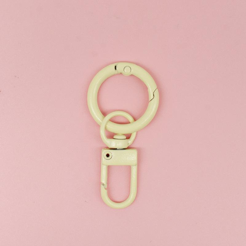 Colorful U-Shaped Metal Spring Buckle Keychain Accessory