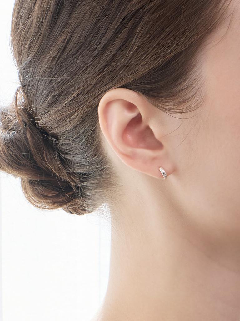 Lucore Silver 925 Daily Volume One-Touch Earrings