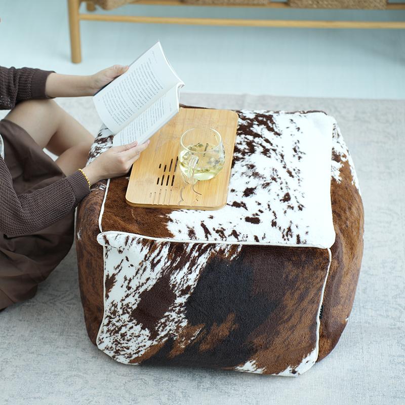

Moroccan Pouf Cover Ottoman Footstool Bean Bag Sofa Cover Unstuffed Living Room Bedroom Tatami Cushion Covers 35x45cm/40x50cm 45x35cm
