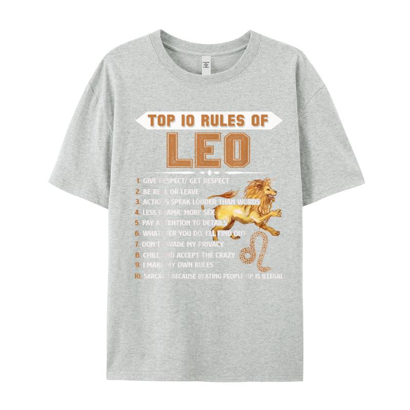 Leo Zodiac Birthday Gift Top Lovers Day Cotton Crewneck Tops Tees Short Sleeve Graphic Tees Latest Birthday T Shirts