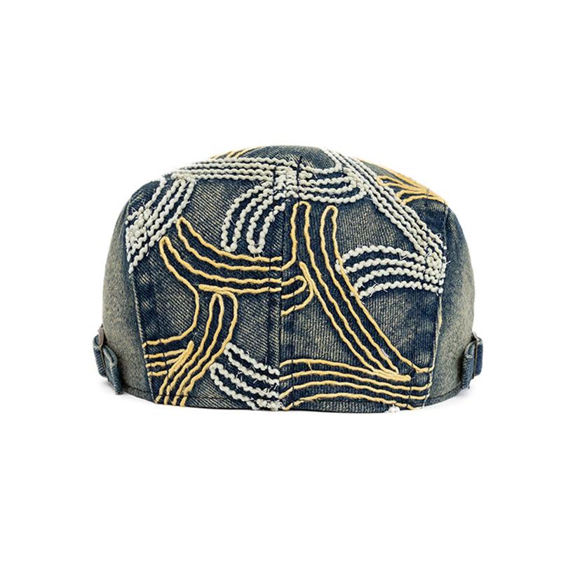 Beret Women's British Vintage Peaked Cap Men Denim Hat