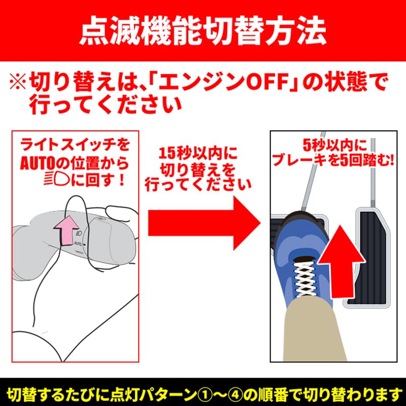 Inspection Vehicle Inspection LED Reflector Flashing Sequential Turn Signal Kit for 90 Series [OBD & Compliant] + Voxy/Noah