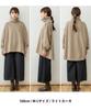 atONE Ribbed Turtleneck Plus Sizes Light Khaki ATK-0114 Women's Fleece-Lined Pullover, 4L-5L,