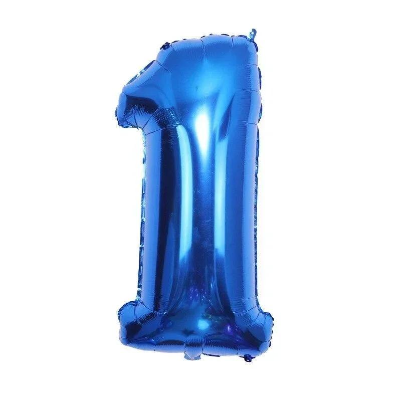 1Pcs 32inch Blue Foil Balloon Number 0 1 2 3 4 5 6 7 8 9 Boys Girls Birthday Party Deep Blue Balloons Party Supply