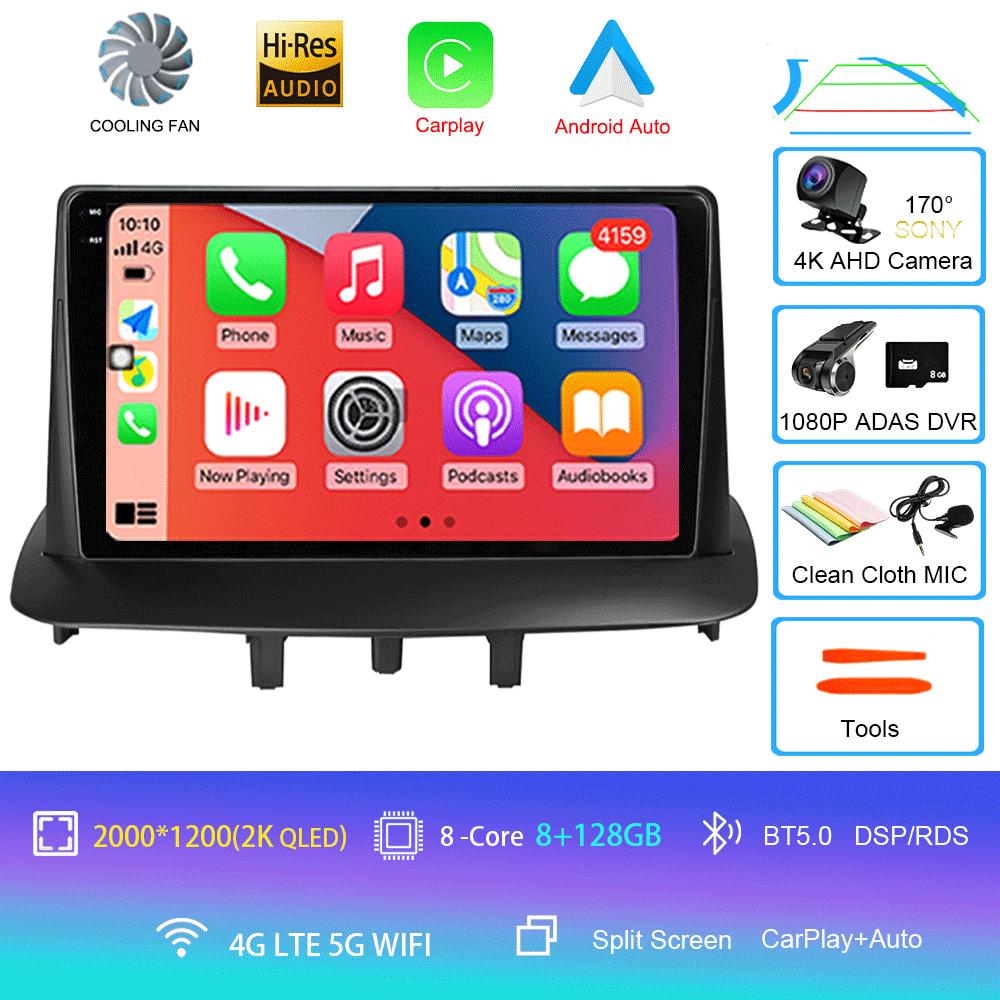 Android14 For Renault Megane 3 Fluence Samsung SM3 2008  - 2014 Car Radio Navigation Multimedia Video Player DSP BT Carplay