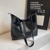 Simplicity PU lock sewing line shoulder bag large capacity commute hot sale versatile retro feminine crossbody bags
