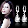 Orecchini a bottone da donna alla moda con fiore in pietra opale in argento sterling 925 gioielli originali per donne antiallergici
