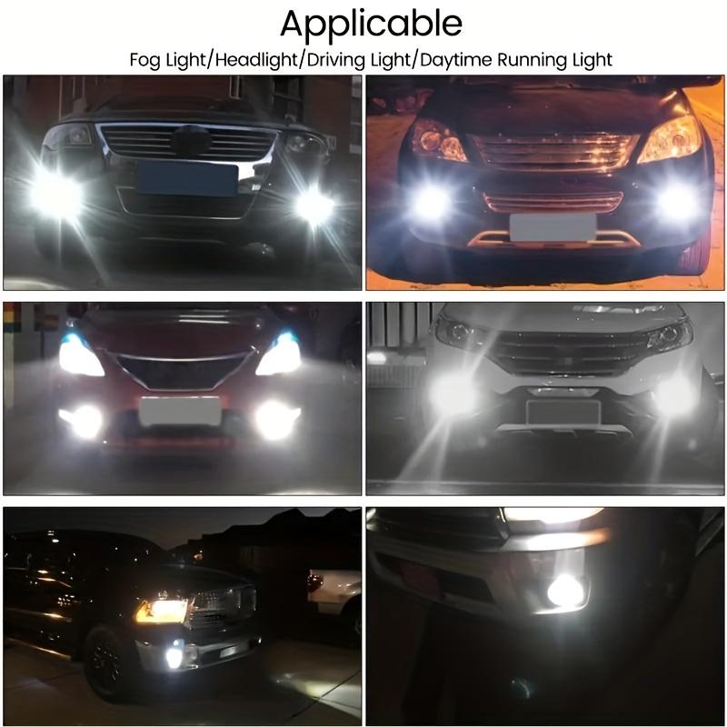 2Pcs H11 H9 H8 3570 Chip LED Fog Light Bulbs 6000K White Super Bright Waterproof Headlight Driving Bulb Car Accessories