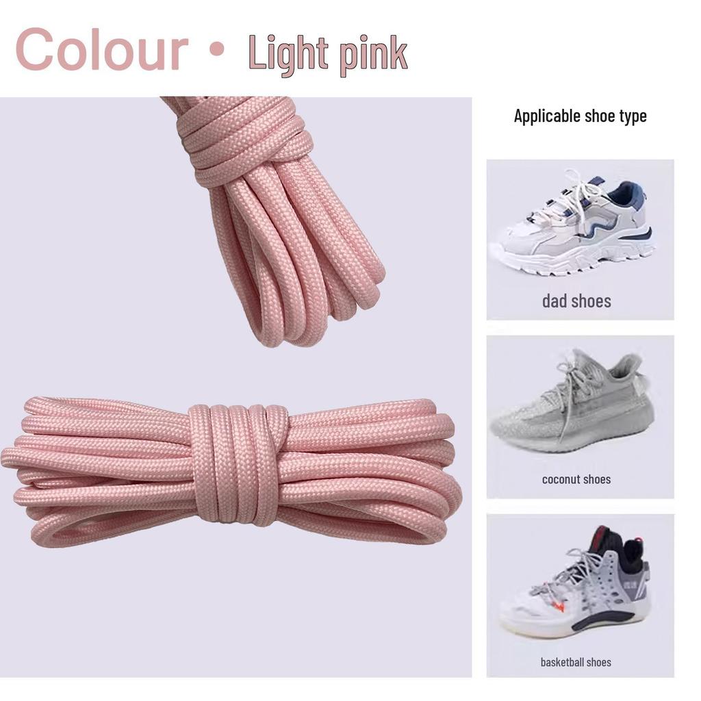 Unisex Martin Boots Shoelaces: Round, Thick Style In Grey, Black, or White for Casual and Dad Shoes.