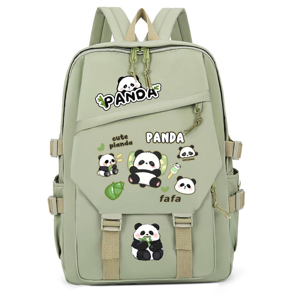 Panda Huahua Cartoon Printed Student Campus Backpack Casual Large Capacity School Bag