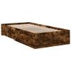 VidaXL Bed Frames and Drawers, Slatted Bed Base, Adult Bed, Single Interior Bedroom Bed, Smoked Oak 100x200 3280423