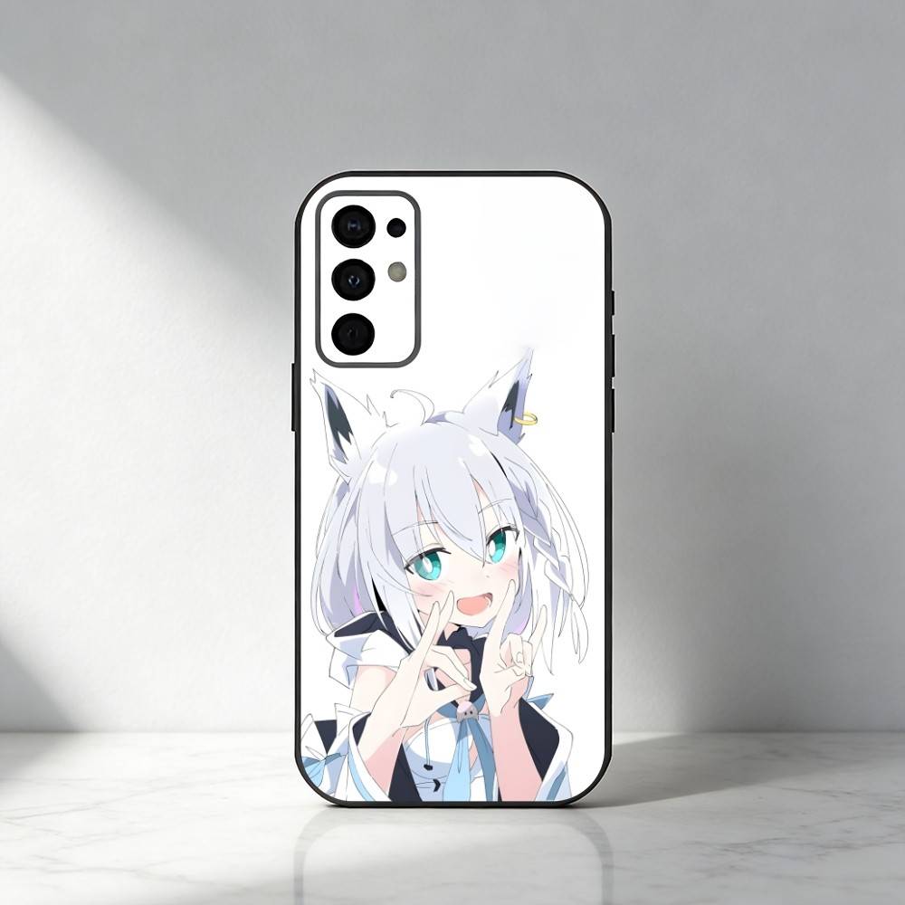 HOLO Shirakami Fubuki  Phone Case For Samsung S25,S24,S21,S22,S23,S30,Ultra,S20,Plus,Fe,Note,5G Black Cover