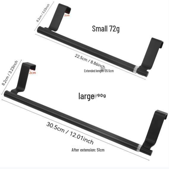 Stainless Steel Door Hooks: Towel & Storage Rack, Wall-Mounted & Punch-Free for Kitchen/Bathroom