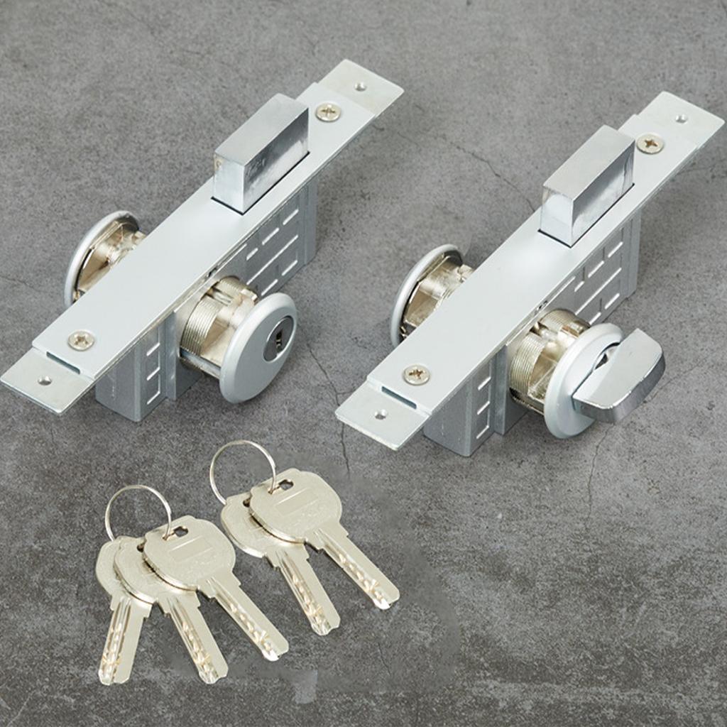 Double Sided Lock Set for Double Swing Doors Double Access Door Lock Set Simple Installation Fits 44 46mm Thick Doors