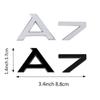 1pcs Car Styling Logo Side Body Rear Bumper Tail Trunk Sticker Decal For Q2 Sline A2 A3 A4 A4L A5 RS RS3 RS4 RS5 RS6 R8 S1 A1